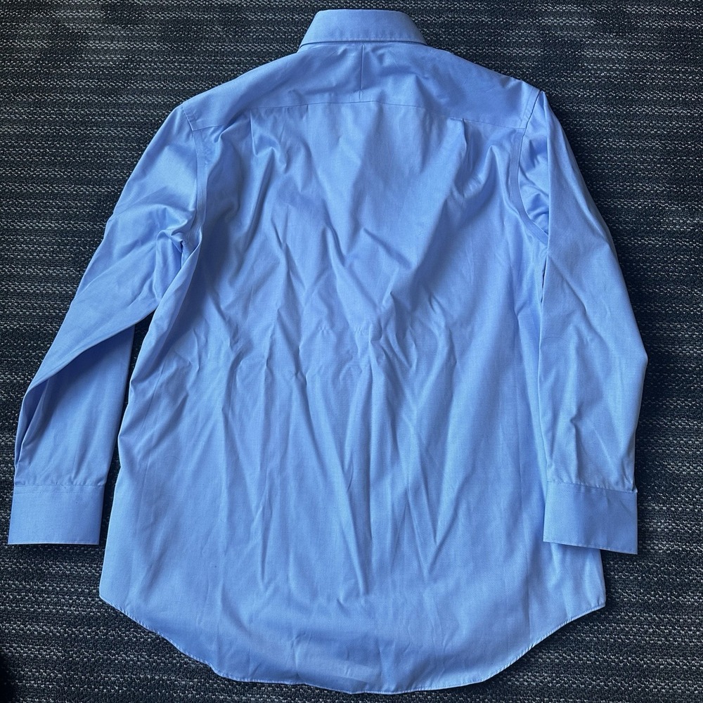 Lot of 2 Charles Tyrwhitt Dress Shirts Mens 16.5/34 Solid White/Blue Cotton - Picture 8 of 10